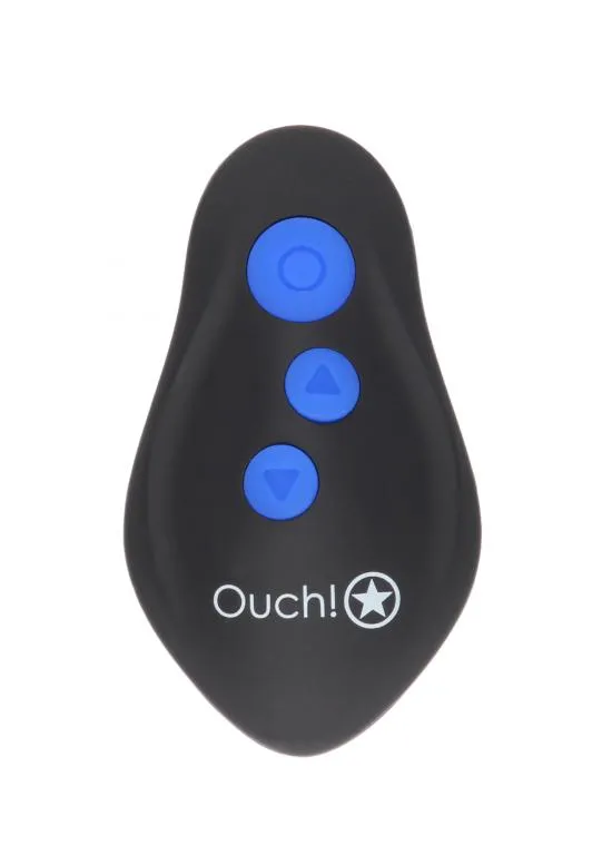 пробка анальная с вибрацией, электростимуляцией, эрекционным кольцом и пультом управления в 