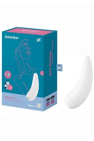 вакуумный массажер с вибрацией satisfyer curvy 2 plus white 001876sa в 