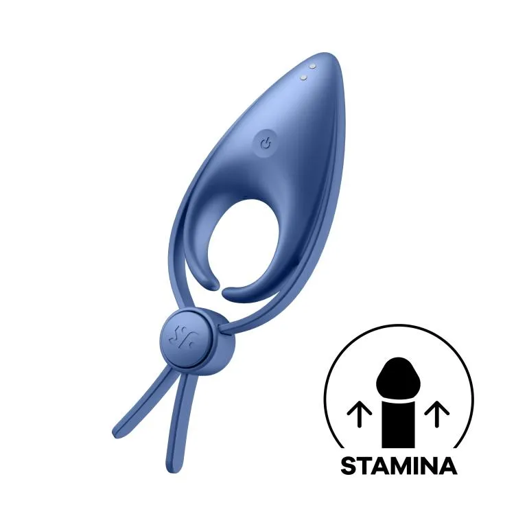 эрекционное кольцо (лассо) sniper с вибрацией (голубой) в 