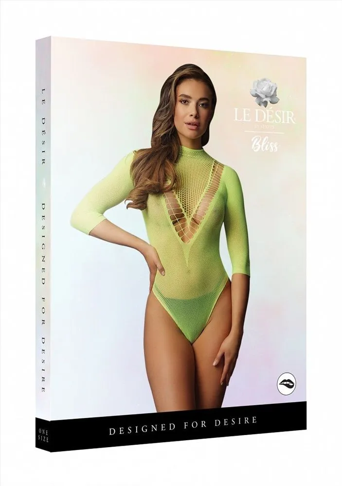 Эротическое боди с рукавами 3/4 в 