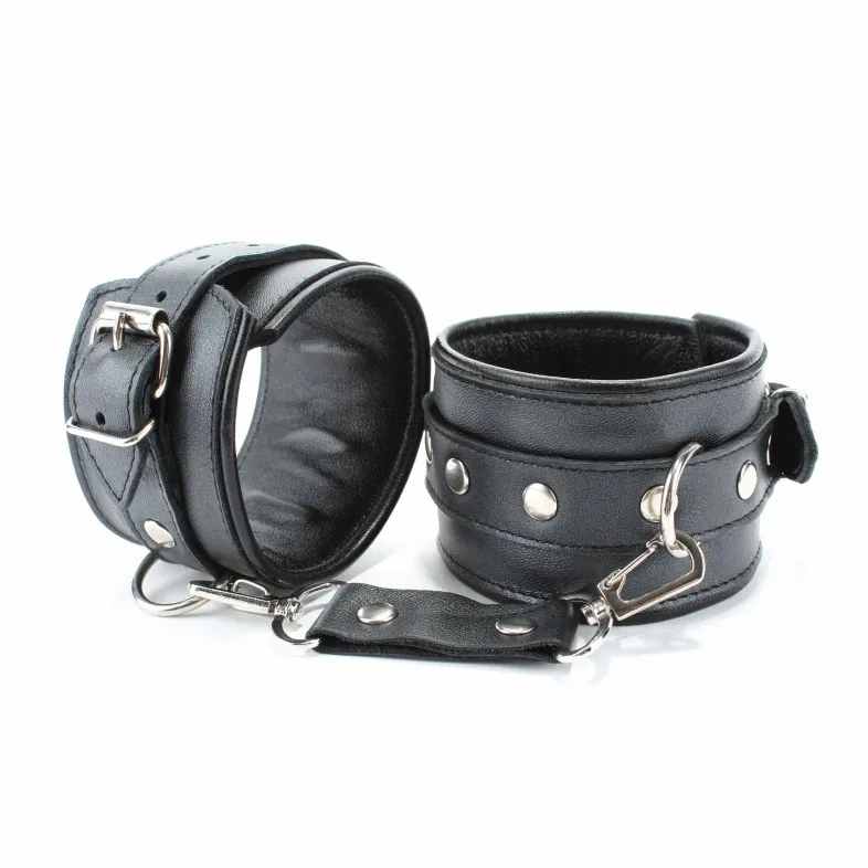 наручники из гладкой кожи 63003ars в 