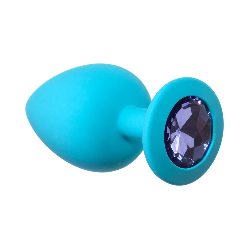 анальная пробка emotions cutie large turquoise light purple crystal 4013-04lola в 