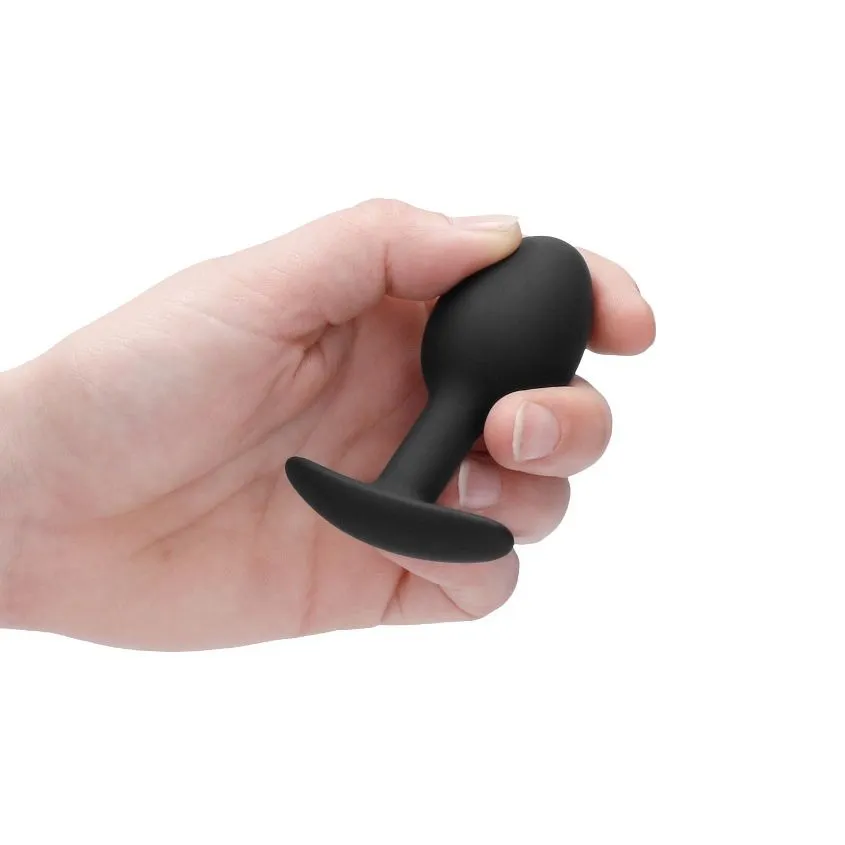 пробка анальная shots media self penetrating 89, черная, шт в 