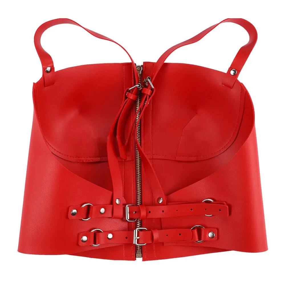 Эротическое корсет на молнии lapin rose harness, красный в 