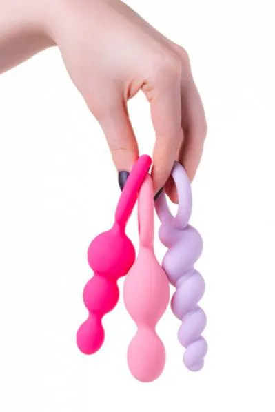 комплект анальных стимуляторов satisfyer colored 016594sa в 