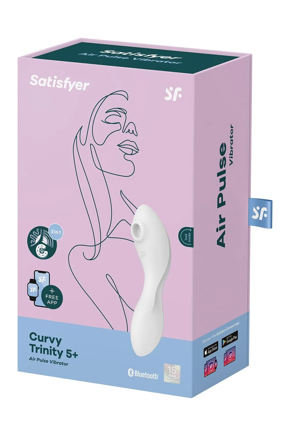 вакуумный массажер satisfyer curvy trinity 5+ white 036557sa в 