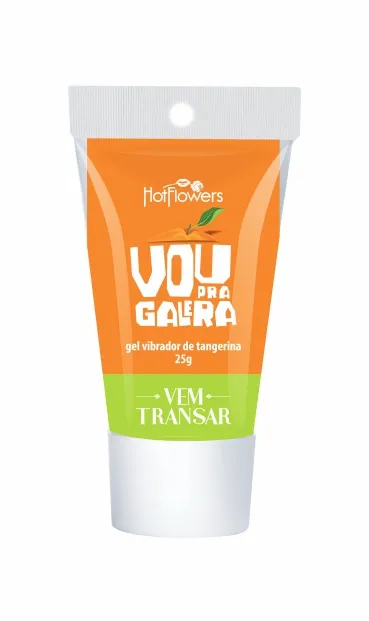 Жидкий вибратор VOU PRA GALERA для двоих с ароматом мандарина