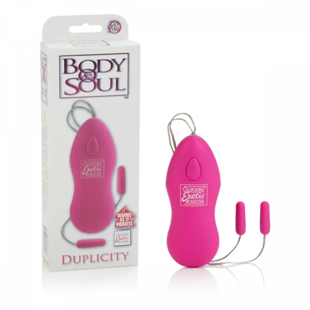 вибропули california exotic novelties body & soul duplicity, розовые в 