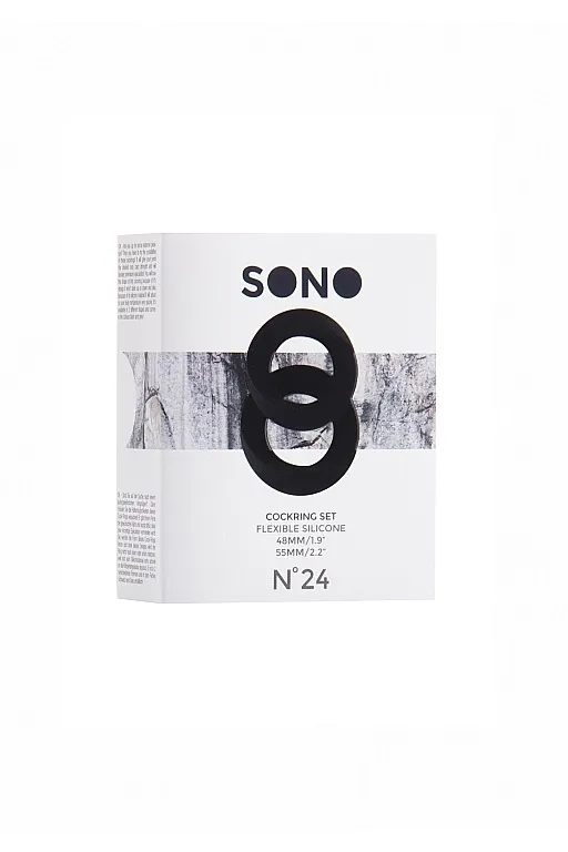 набор из двух колец no.24 - mobius cockring set - black в 