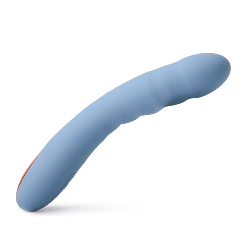 интерактивный вибромассажер с возвратно-поступательными движениями svakom ava neo, синий в 