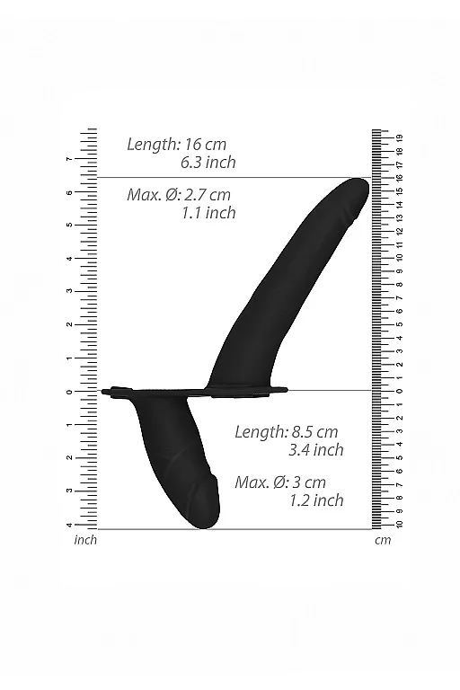 двойной страпон adjustable с вибрацией в 
