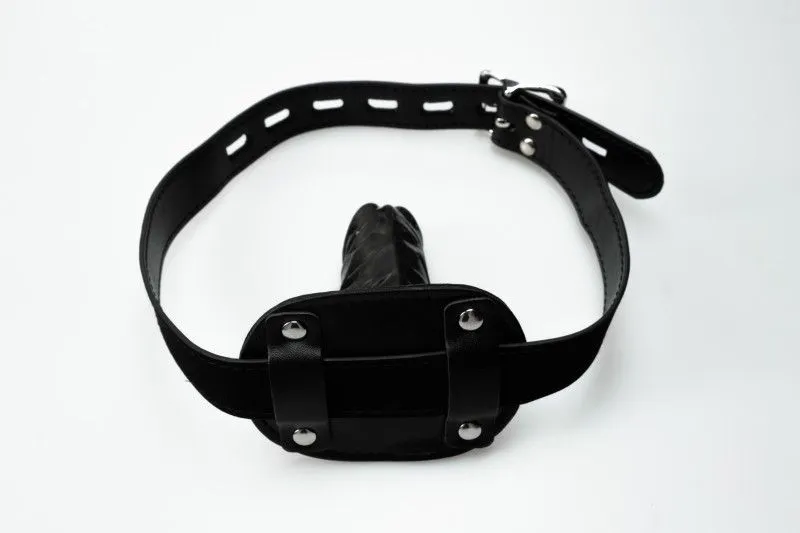 кляп-фаллос на ремне с замком в 