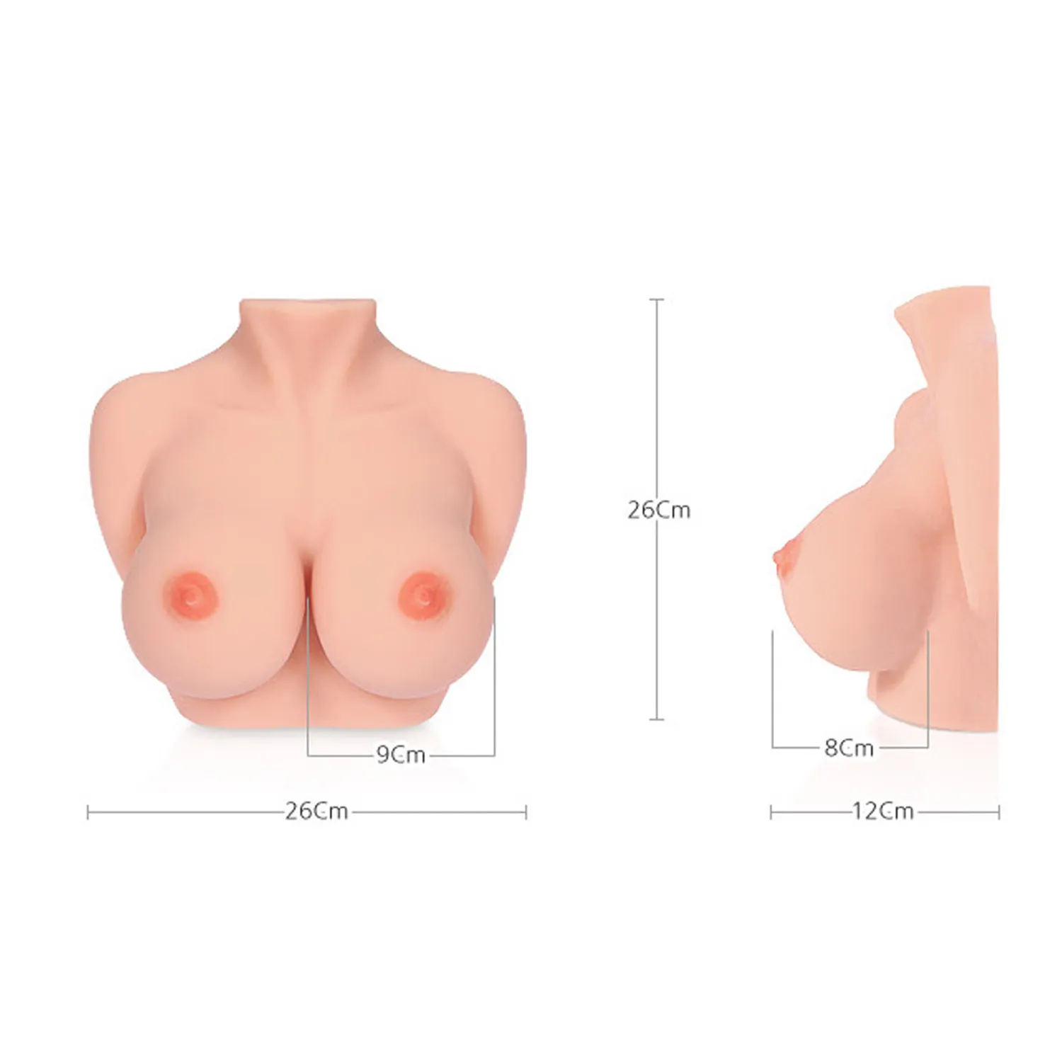 секс-кукла торс realistic titties d телесная большой размер kokos m10-00-07-2 в 