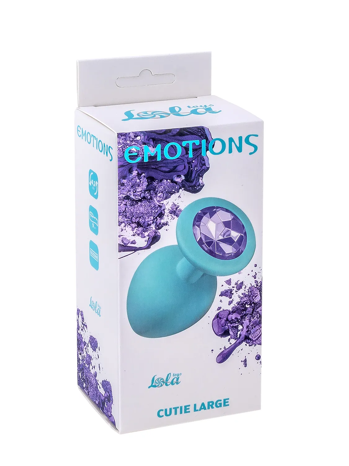 анальная пробка emotions cutie large turquoise light purple crystal 4013-04lola в 
