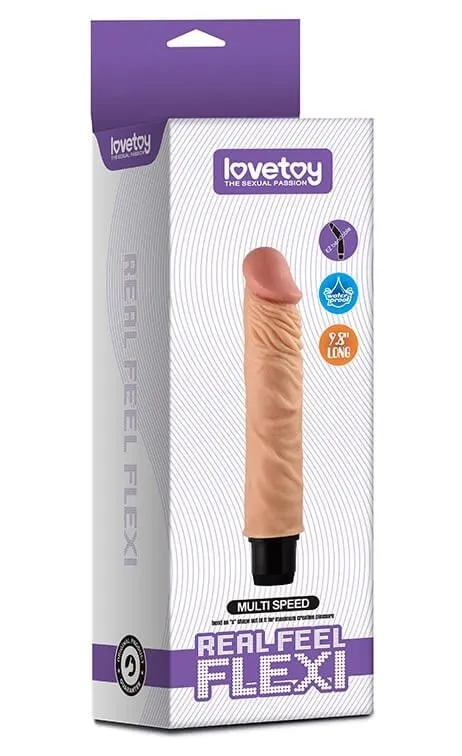 вибратор lovetoy real feel flexi 9.8 inch, телесный в 
