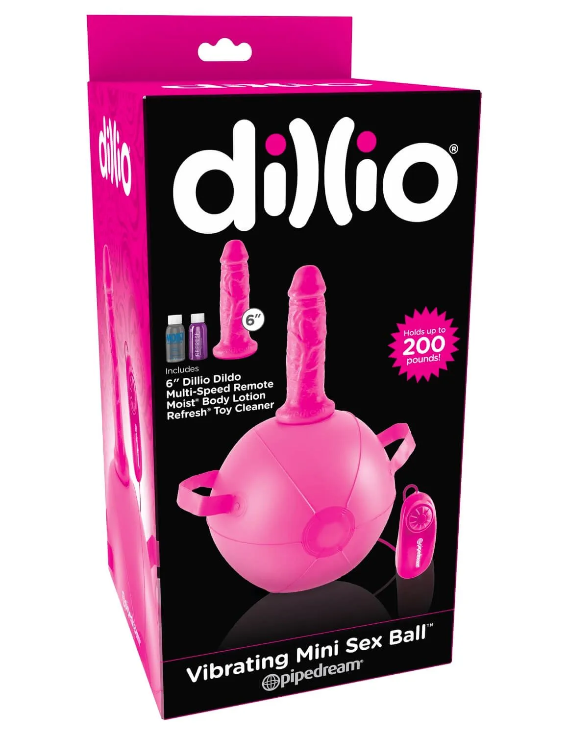 вибратор-мяч pipedream dillio vibrating mini sex ball, розовый в 