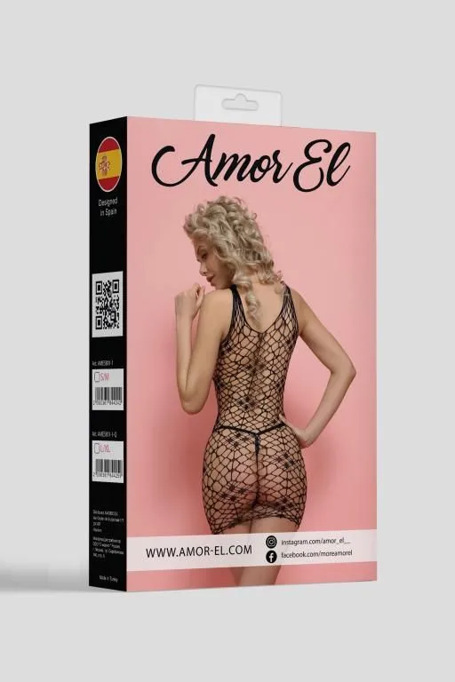 Эротическое мини-платье laura (s\l), черный в 