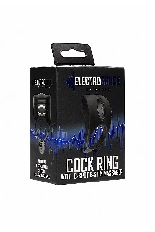 эрекционное кольцо с вибрацией и электростимуляцией - c-spot massager в 