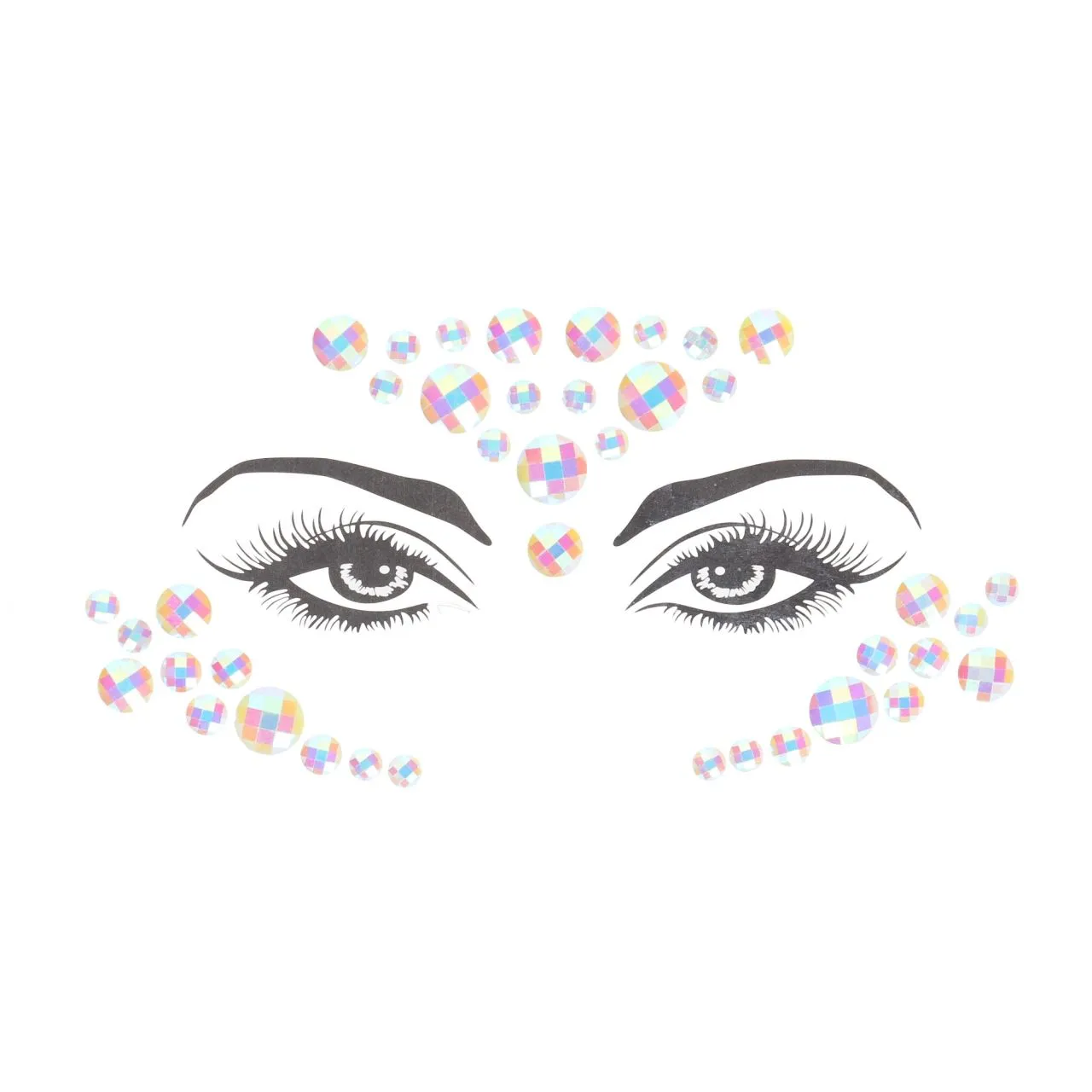 декоративное украшение (камни) на клеевой основе body jewelry stickers - face - glow in the dark - o в 