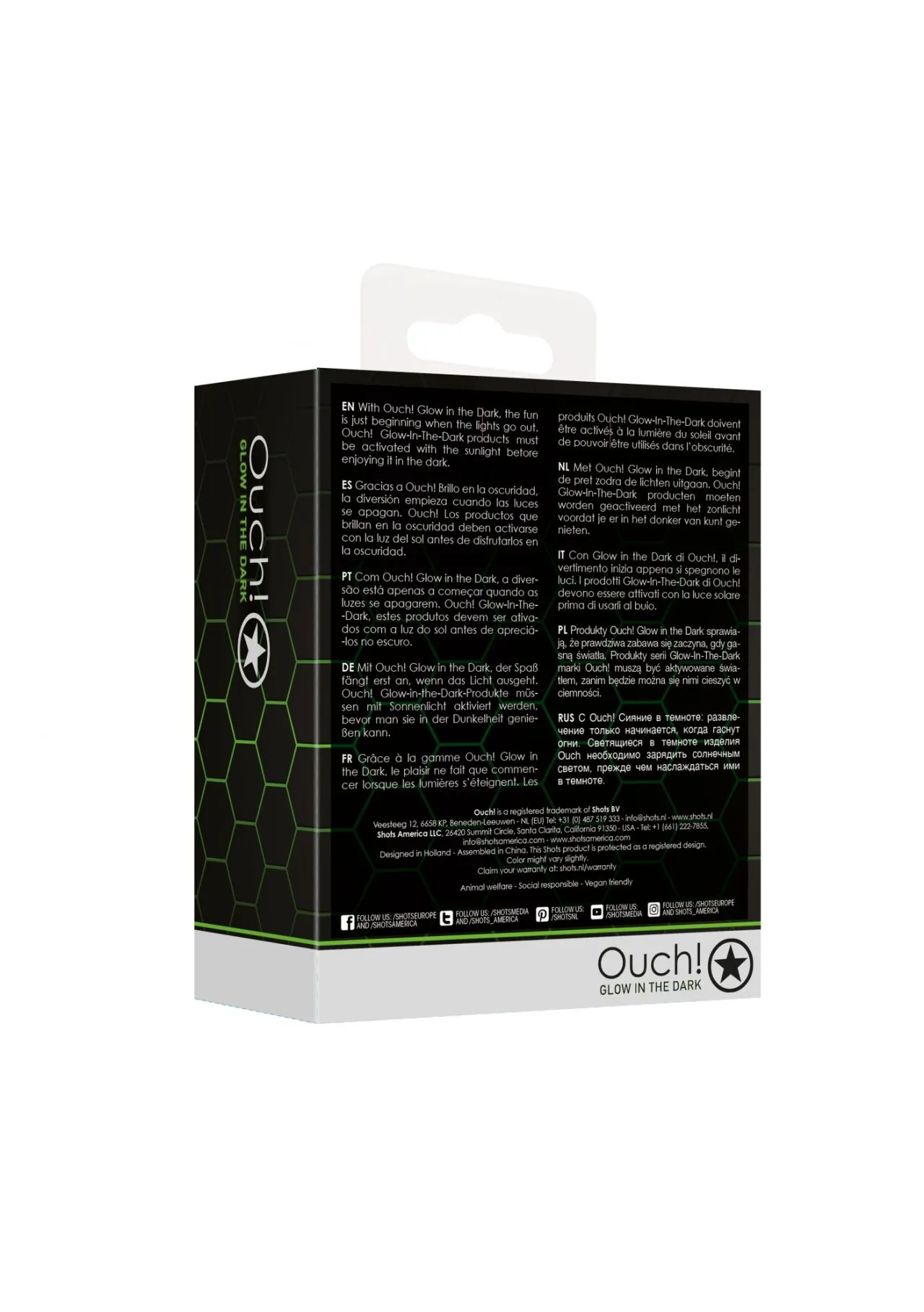 анальная пробка glass butt plug - glow in the dark - large -  clear в 