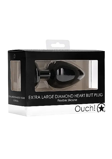 Анальная пробка Extra Large Diamond Heart Butt Plug