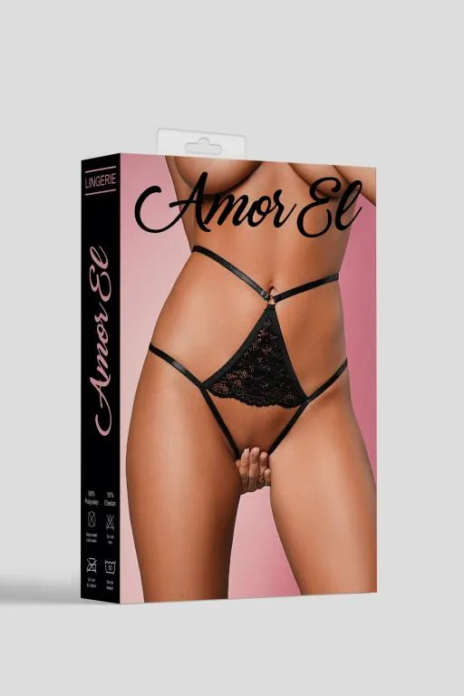 Эротическое откровенные трусики с доступом m black в 