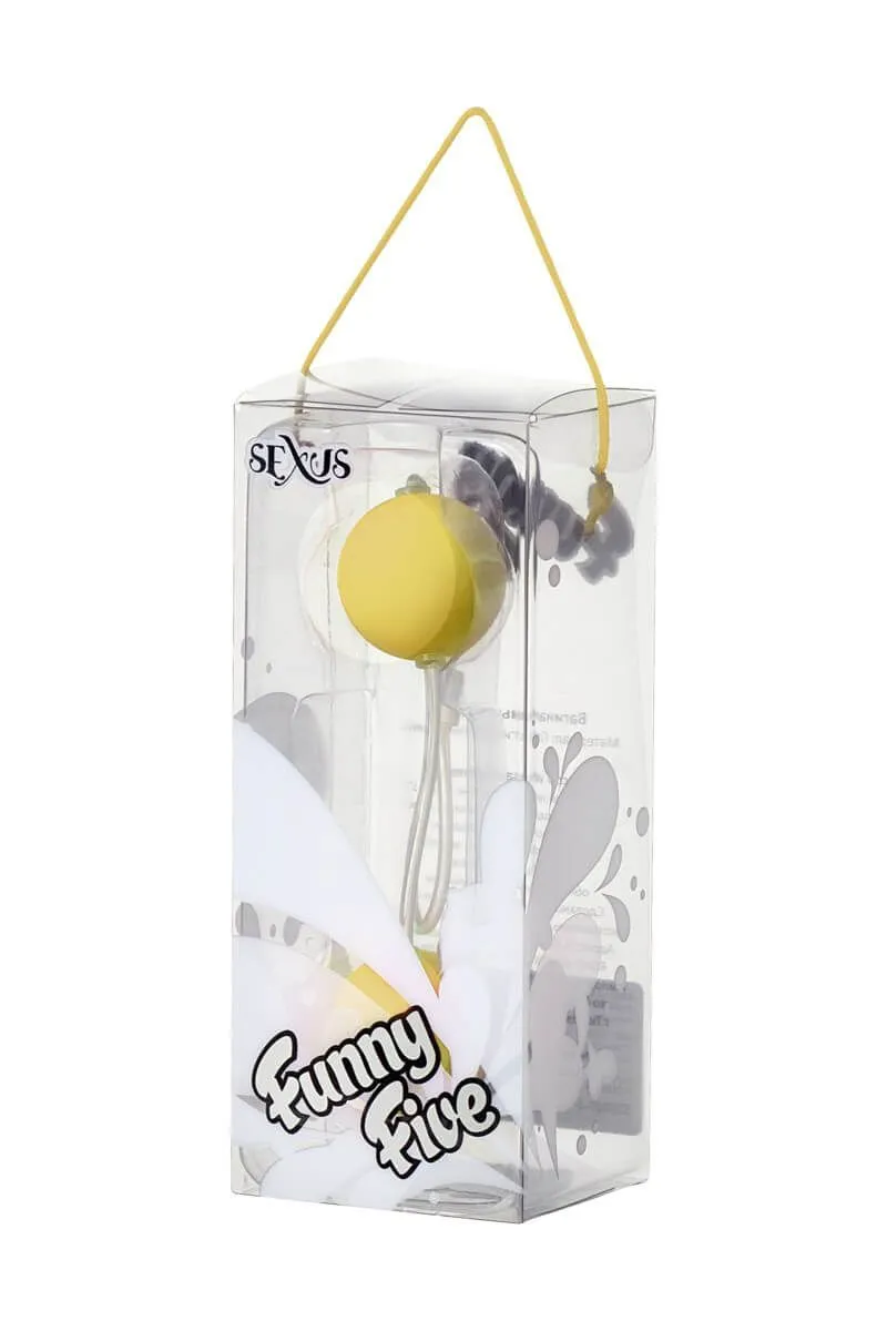 вагинальные шарики sexus funny five, abs пластик, желтые в 