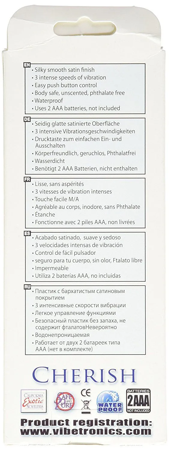 вибратор california exotic novelties body & soul cherish, синий в 