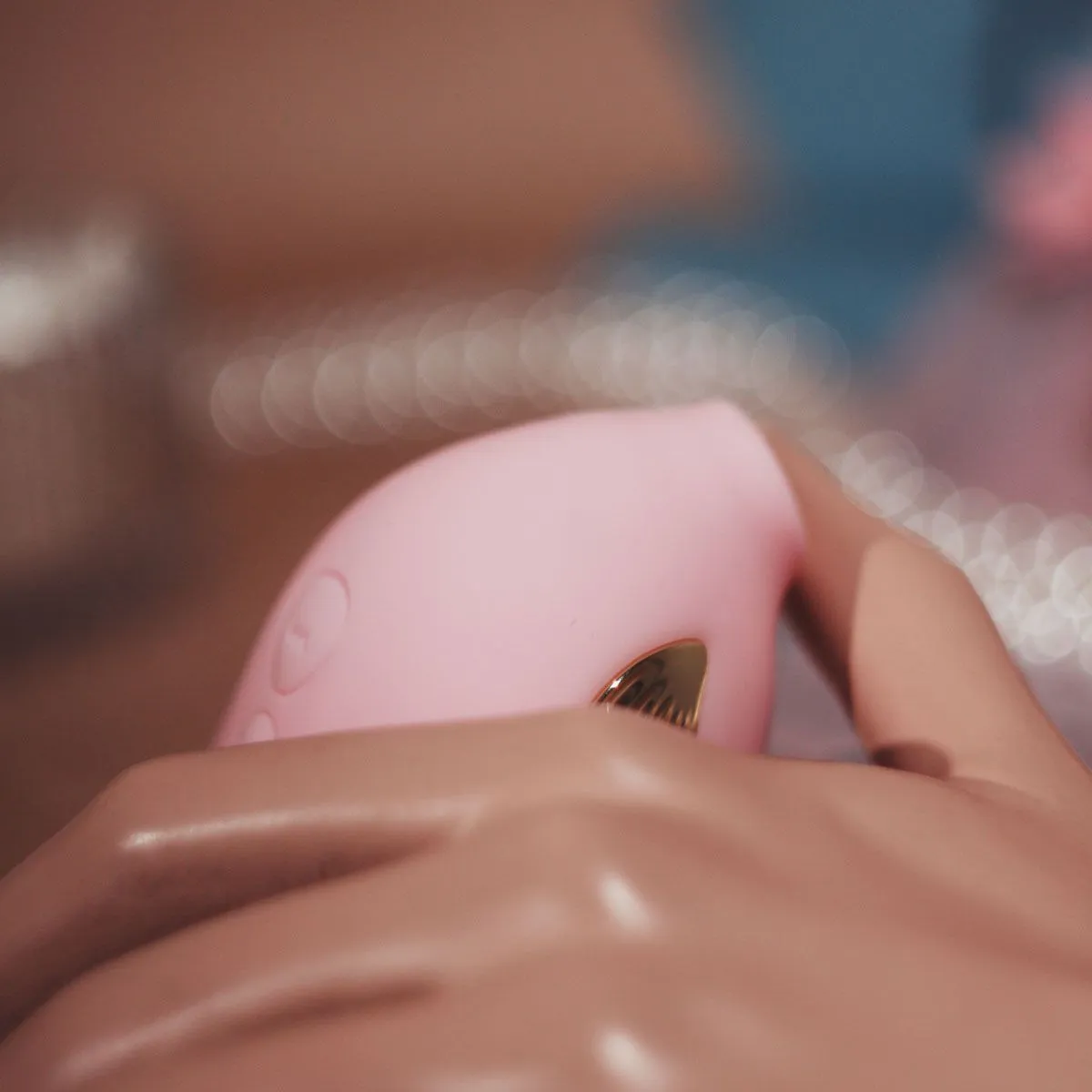 вибромассажер птичка с функцией всасывания, розовый в 