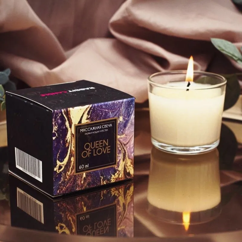 Свеча массажная PinkRabbit, аромат Queen of Love, 60 мл
