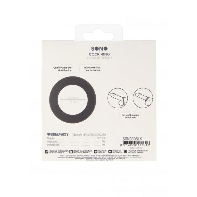эрекционное кольцо no.39 - cockring - black в 