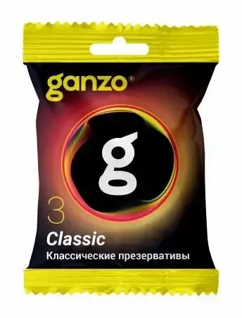 презервативы классические ganzo classic 3шт. в пакете black edition в 