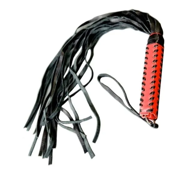 флогер подиум с плетеной ручкой, черно-красный в 