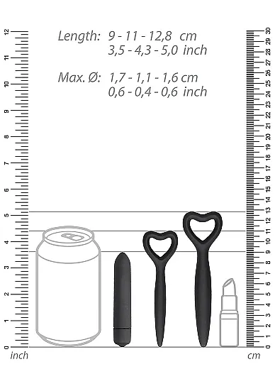 набор вагинальных расширителей с вибропулей silicone vaginal dilator set в 