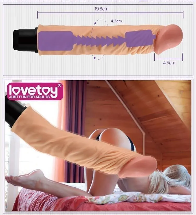 вибратор lovetoy real feel flexi 9.8 inch, телесный в 