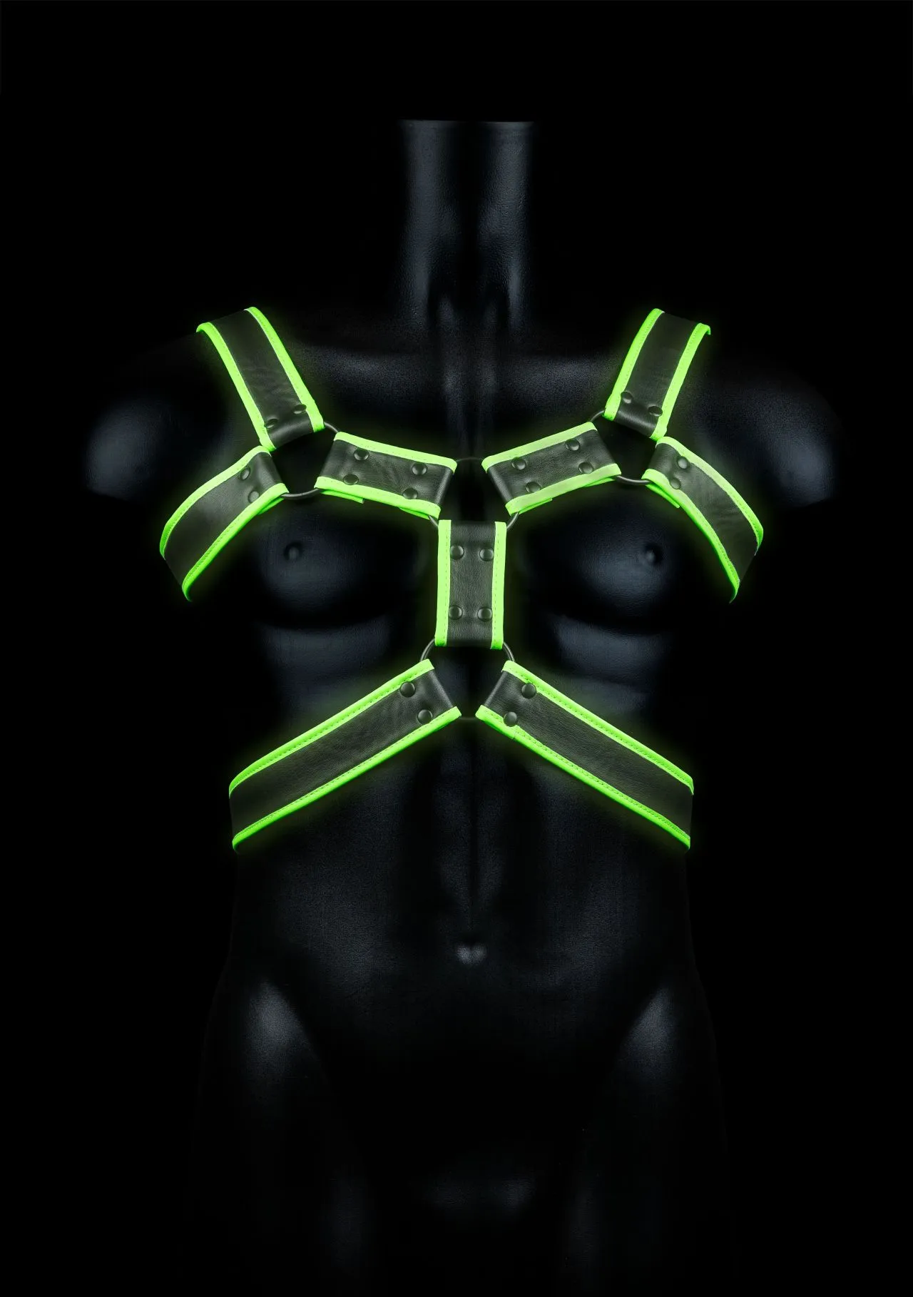 портупея body harness - glow in the dark (s/m) в 