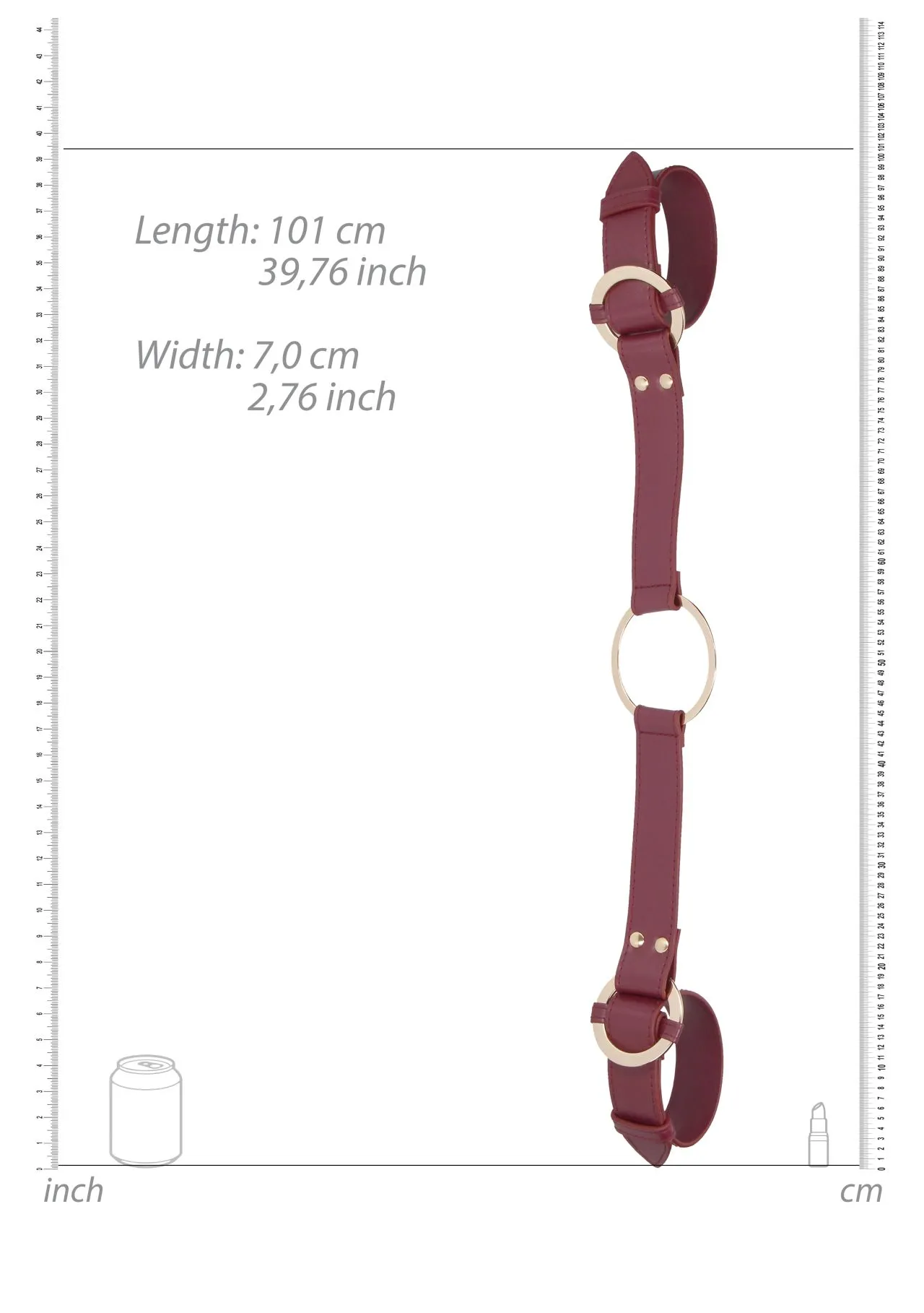 оковы на руки ouch ouch! - handcuff with connector - burgundy в 