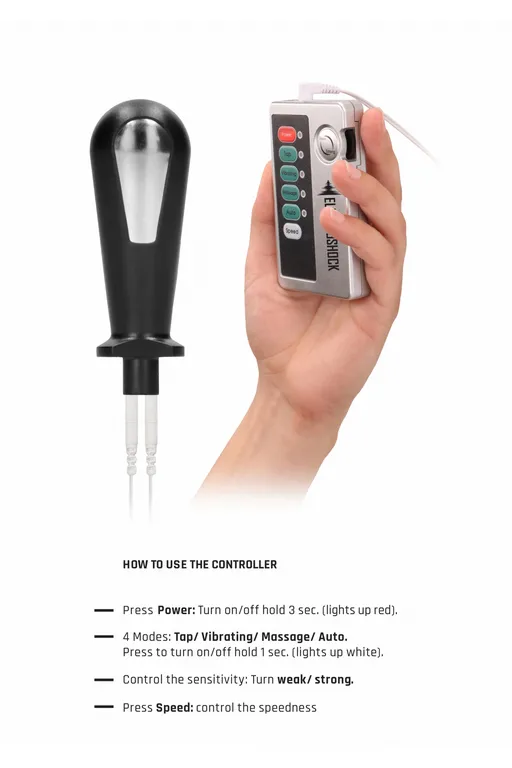 анальная пробка с электростимуляцией e-stim butt plug shots electroshock в 