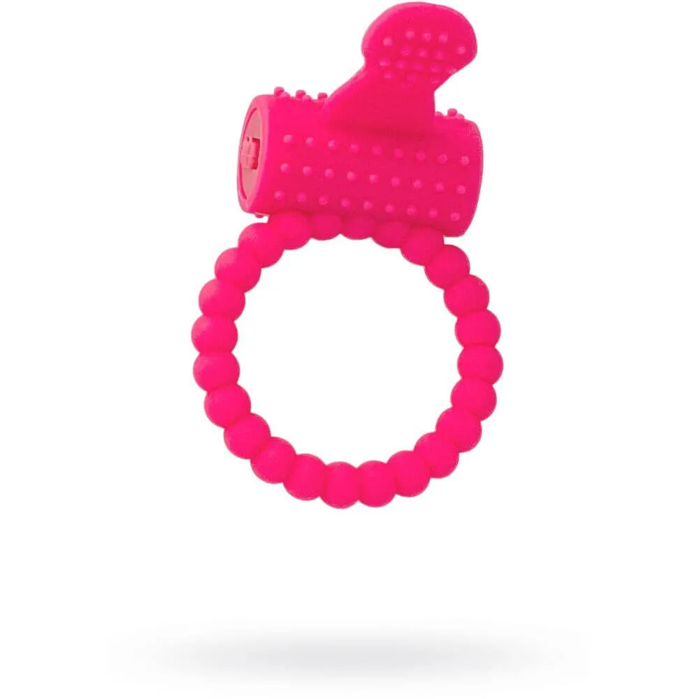 Виброкольцо TOYFA, розовое, диаметр 3 см