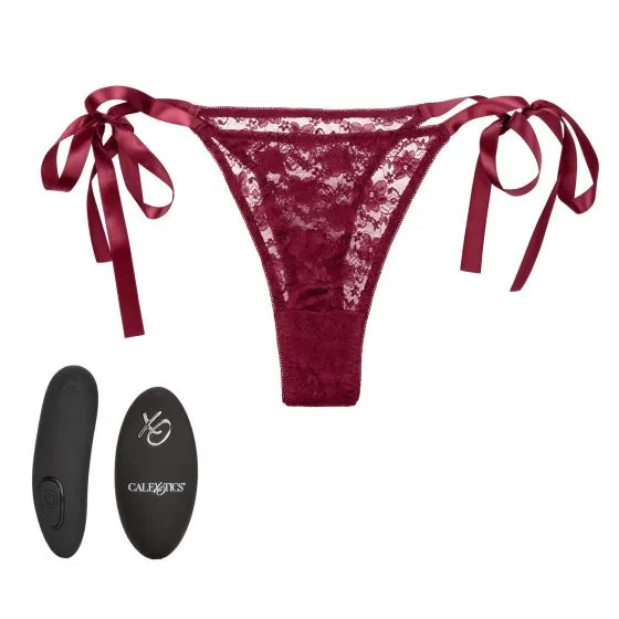трусики с вибромассажером для стимуляции клитораremote control lace thong set в 
