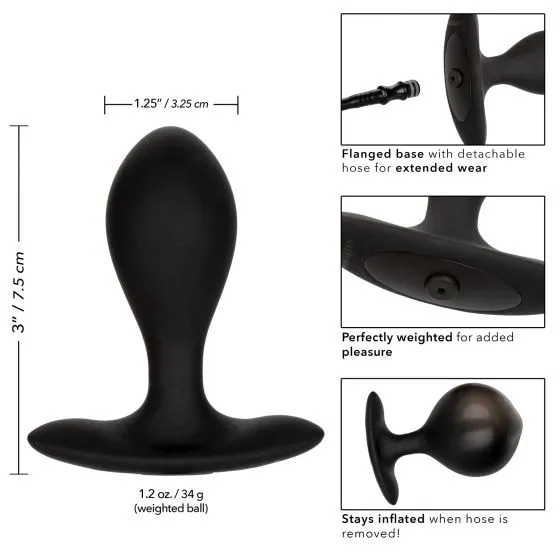 расширяющаяся анальная пробка weighted silicone inflatable plug в 