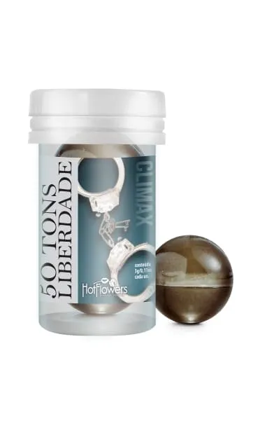 Гель 50 TONS CLIMAX на масляной основе в виде 2-х шариков с охлаждающе-разогревающим эффектом.