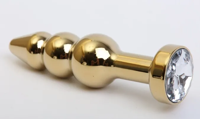 пробка металл фигурная елочка золото с прозрачным стразом 11,2х2,9см 47436-4mm в 