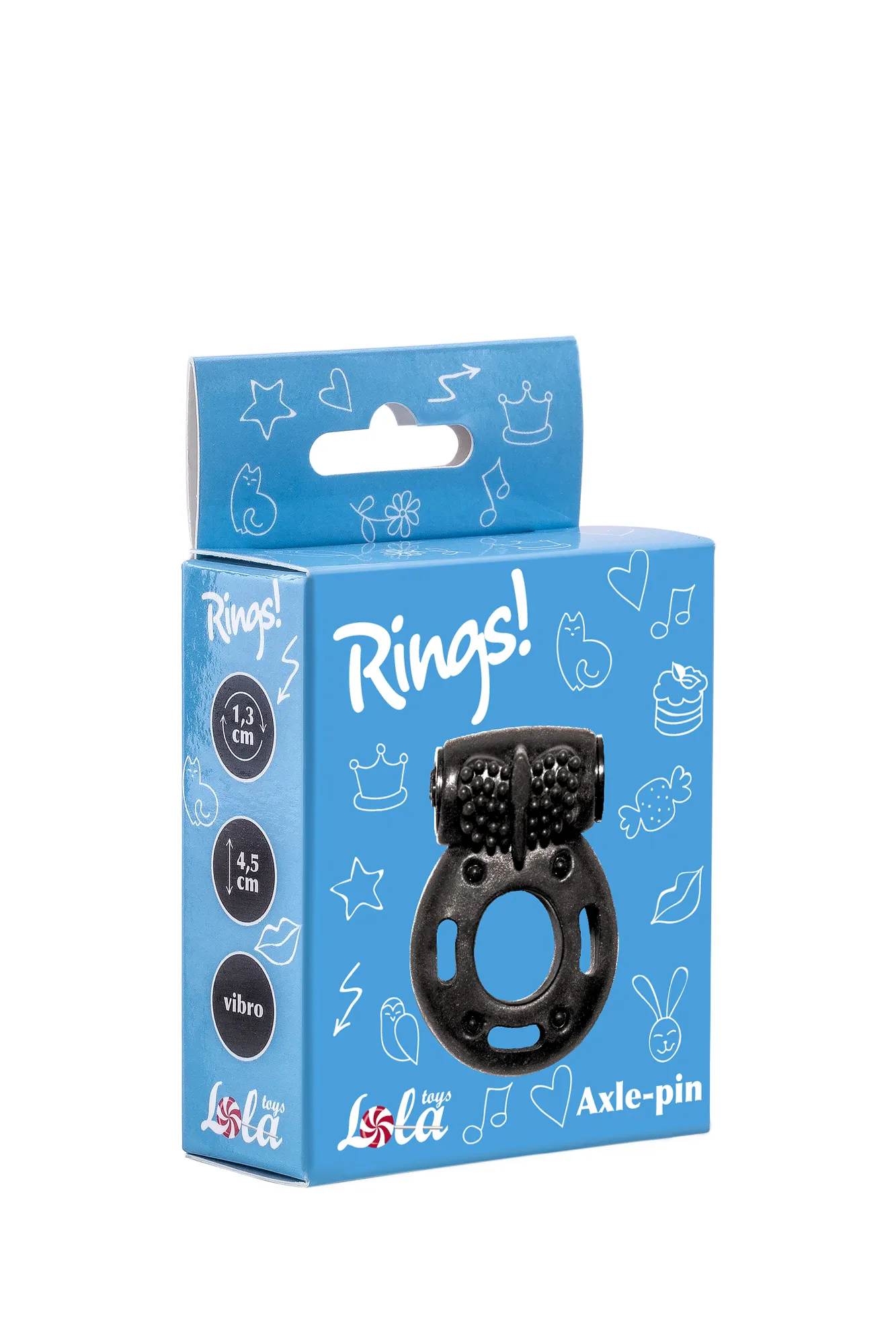 эрекционное кольцо с вибрацией rings axle-pin black 0114-82lola в 