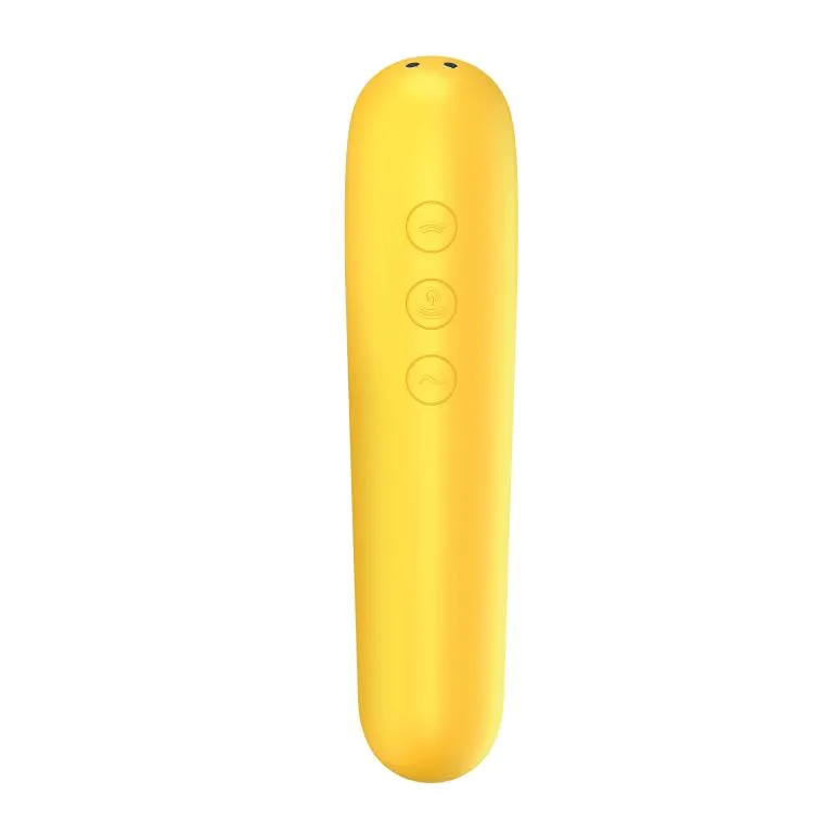 вакуумно-волновой стимулятор dual love желтый в 