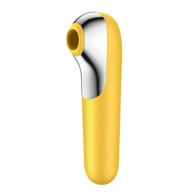 вакуумно-волновой стимулятор dual love желтый в 