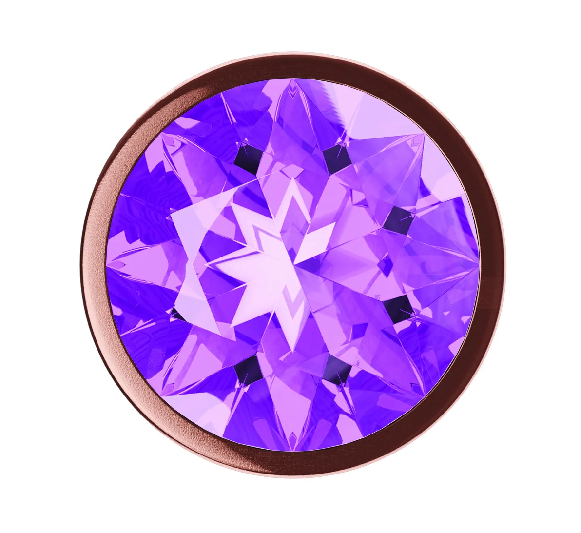 анальная пробка diamond amethyst shine s розовое золото 4025-01lola в 