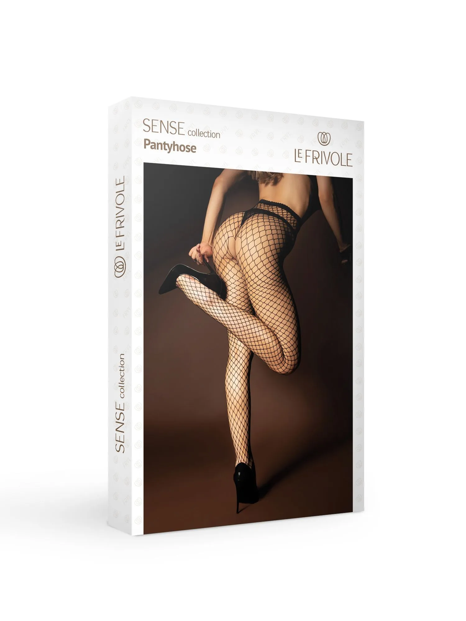 Эротическое черные колготки в сетку среднего размера и доступом в 