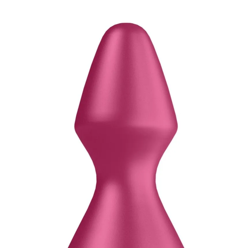 пробка анальная с вибрацией satisfyer lolli plug 1, красная в 