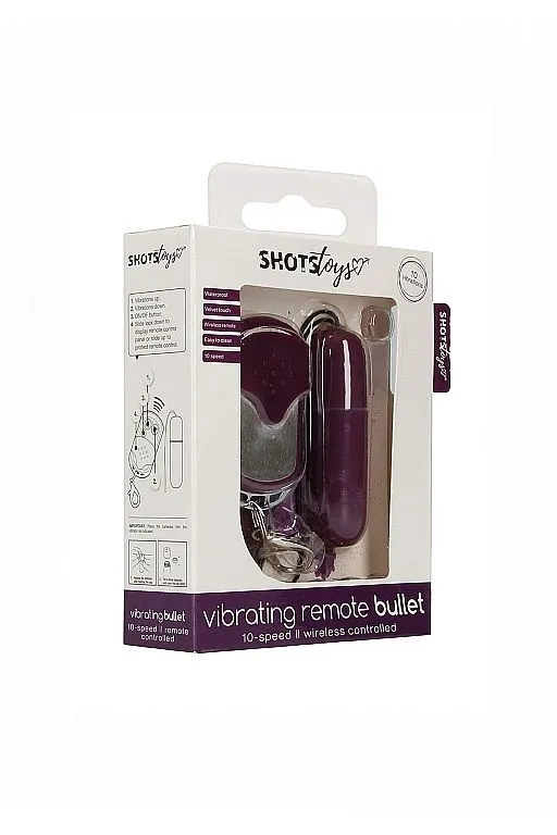 вибропуля с пультом управления remote vibrating bullet, фиолетовая в 